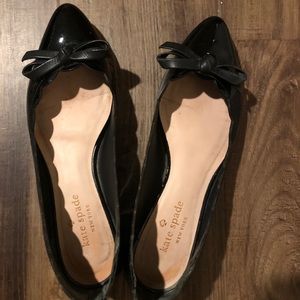 Kate Spade Black Patent Leather Flats - Size 5